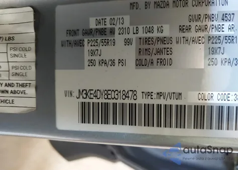 2014 Mazda Cx-5 Grand Touring from USA, damaged, VIN JM3KE4DY8E0318478